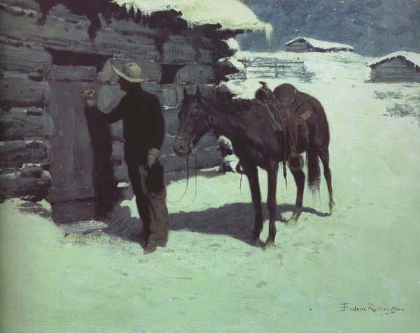 Frederic Remington The Belated Traveler (mk43) Germany oil painting art